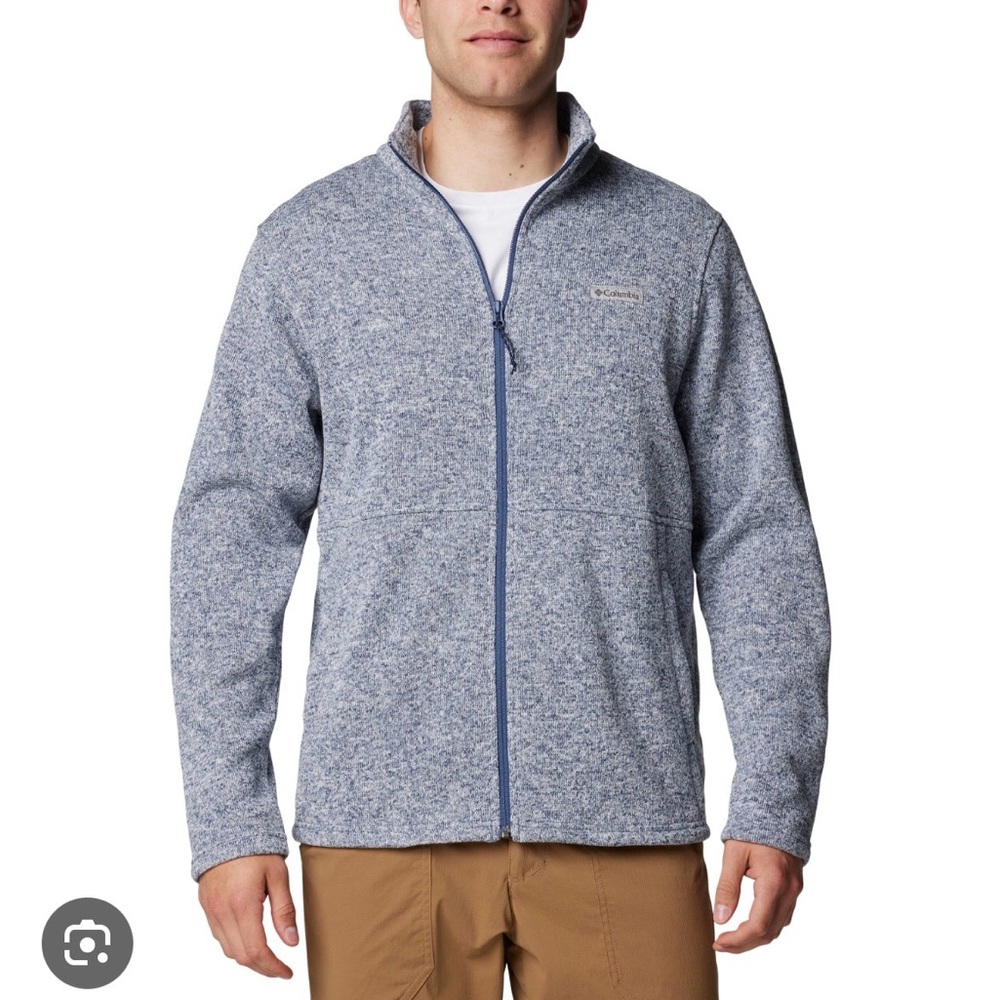 Columbia men’s heathered blue zip up sweatshirt